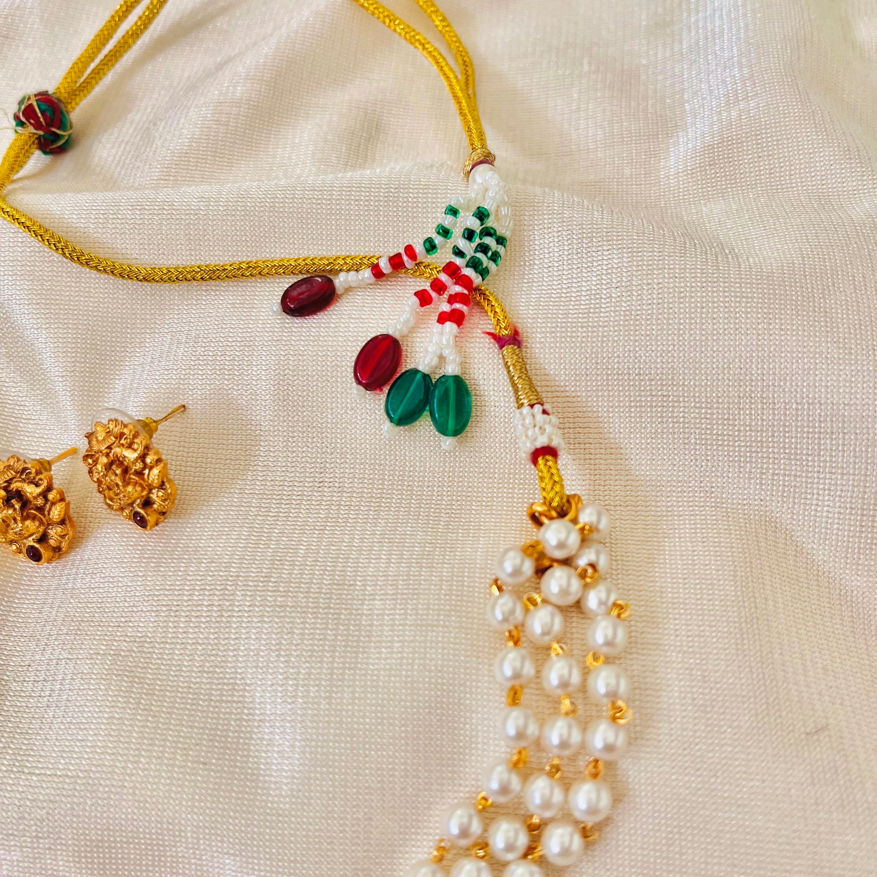 Lakshmi Grace Pearl Necklace Set