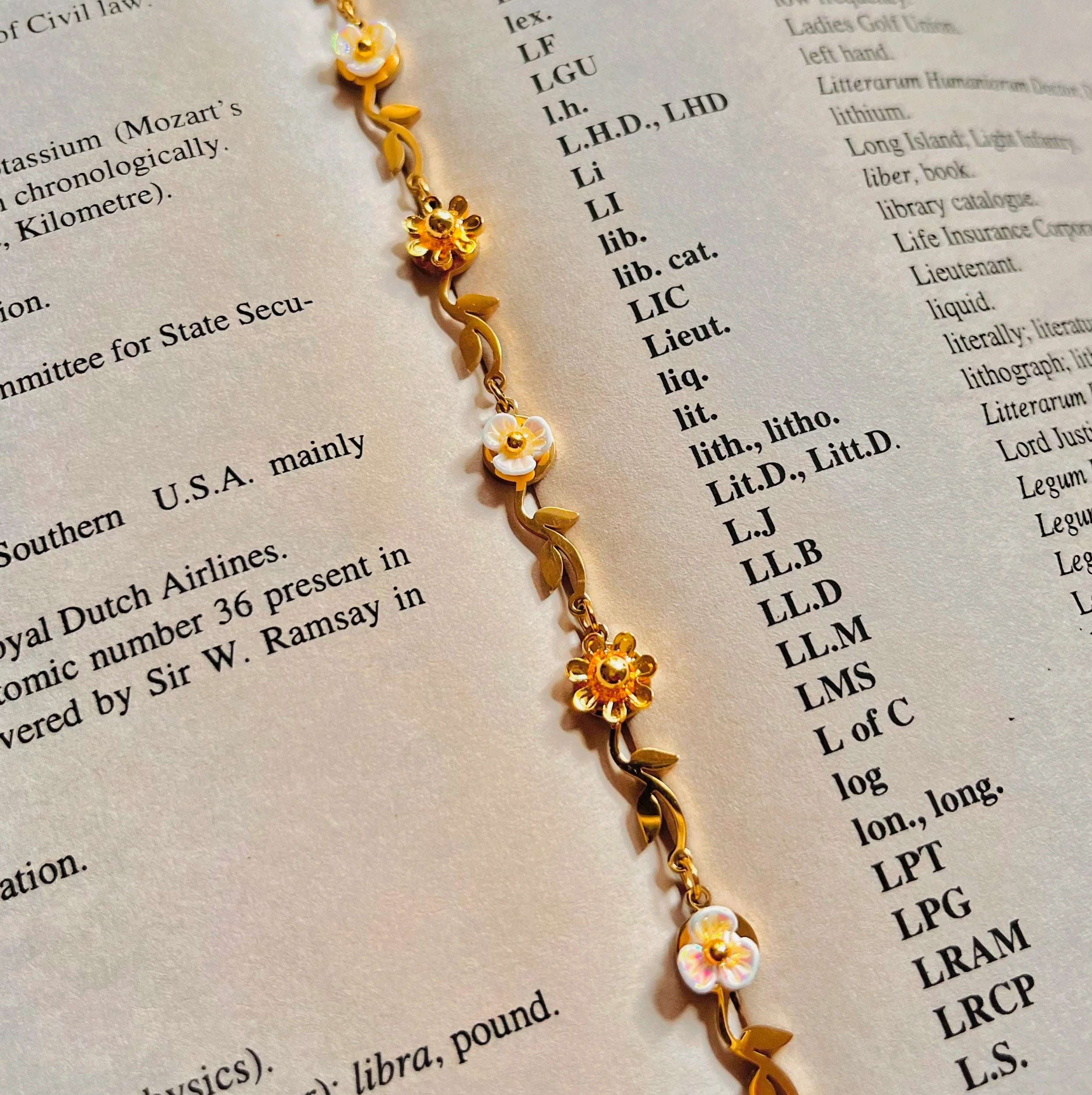 Golden Blossom Charm Bracelet