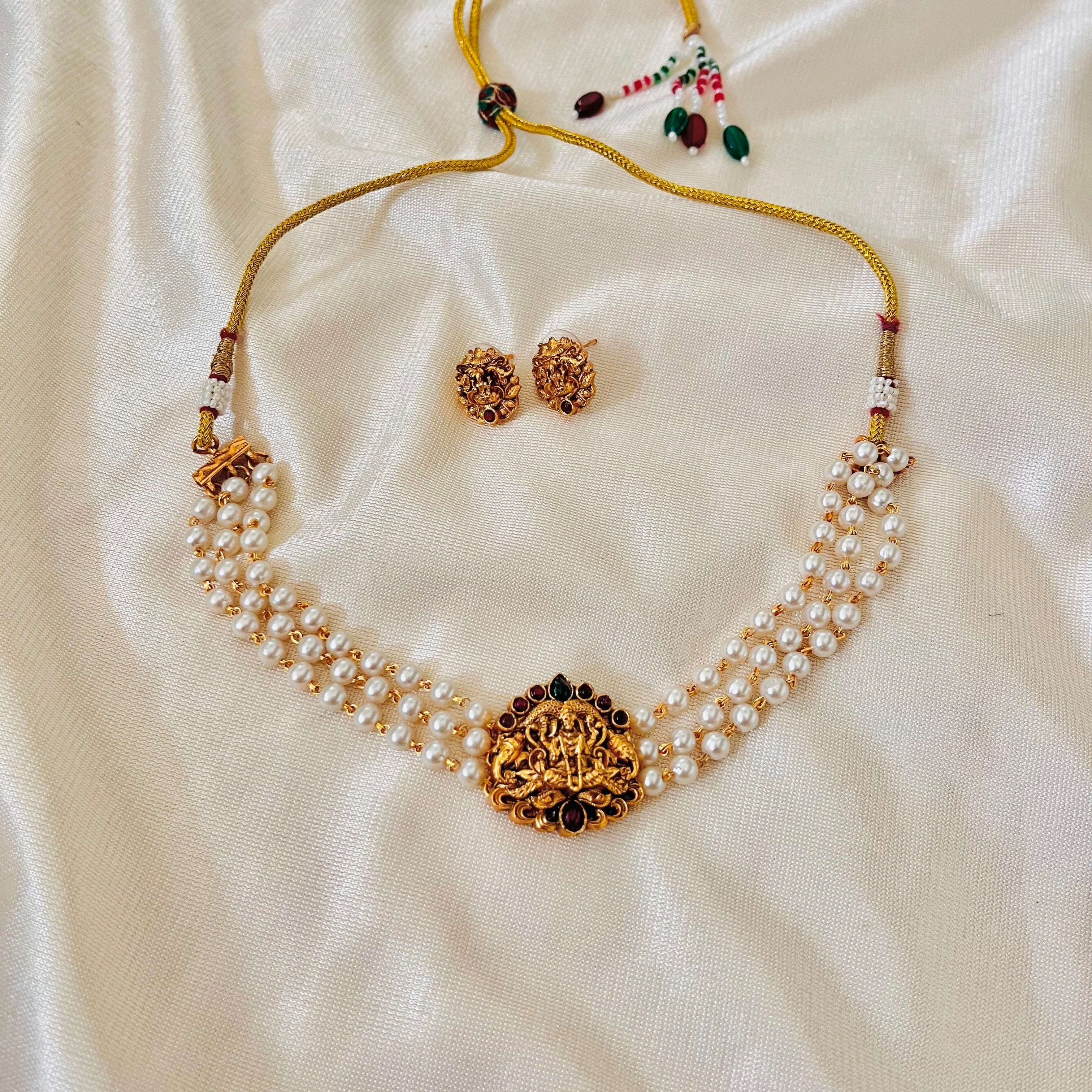 Lakshmi Grace Pearl Necklace Set