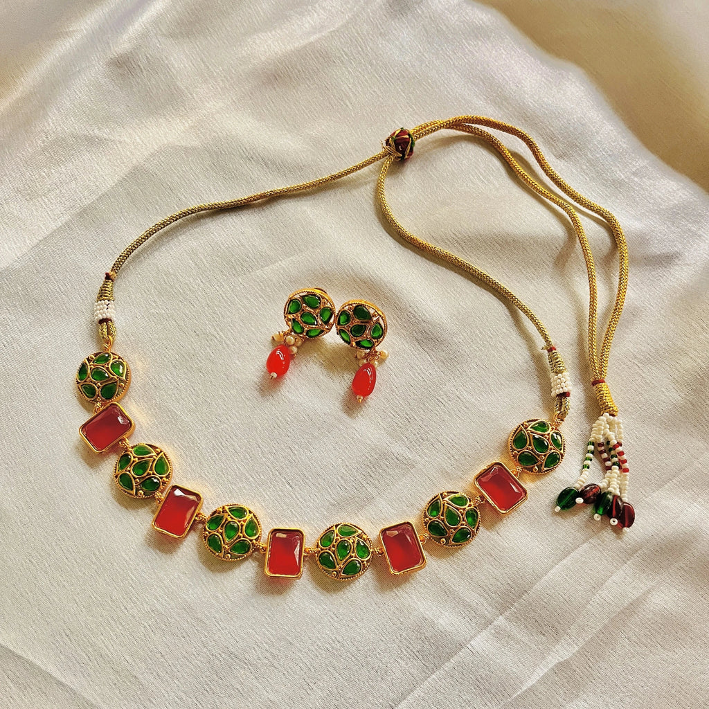 Maharani Kundan & Gem Choker Set