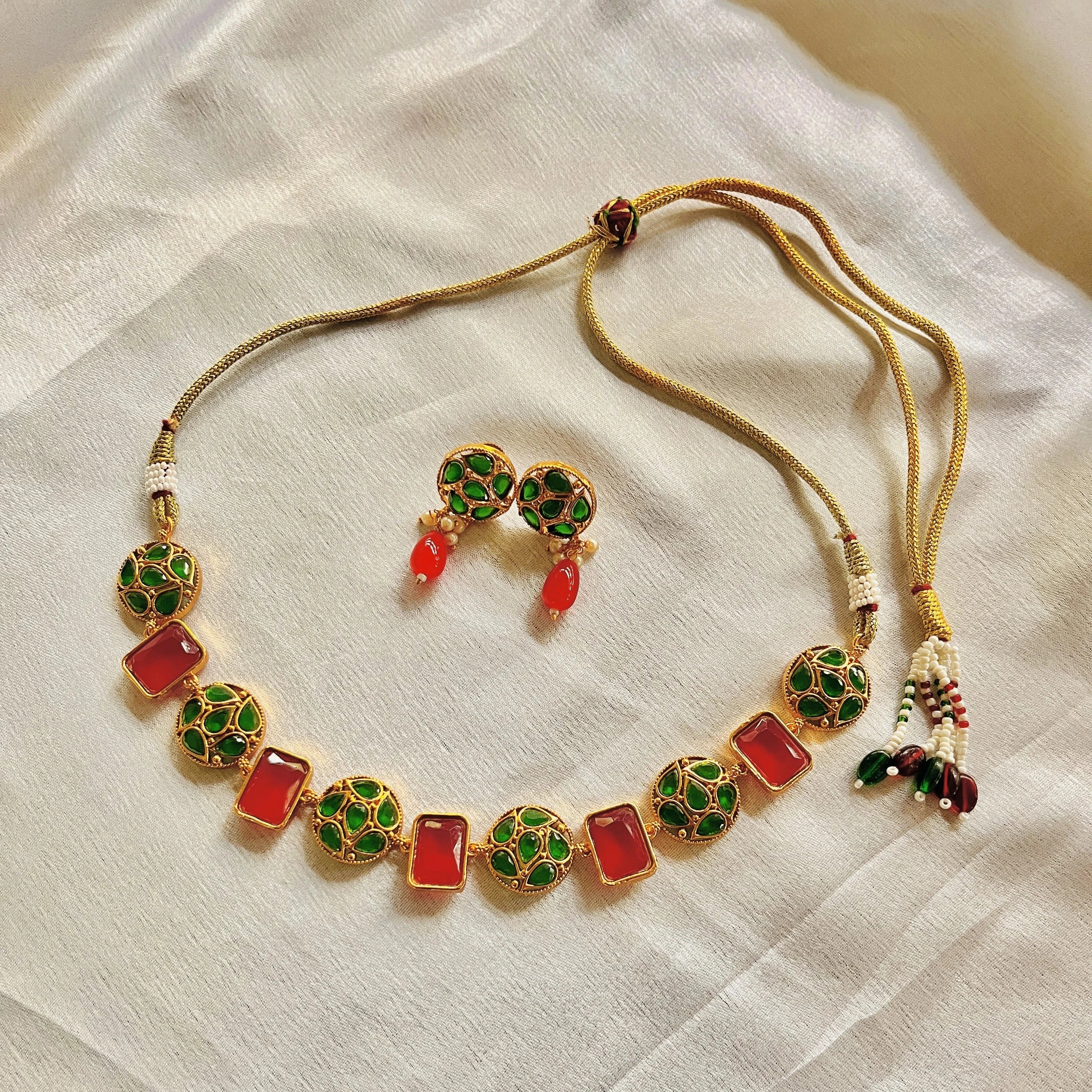 Maharani Kundan & Gem Choker Set