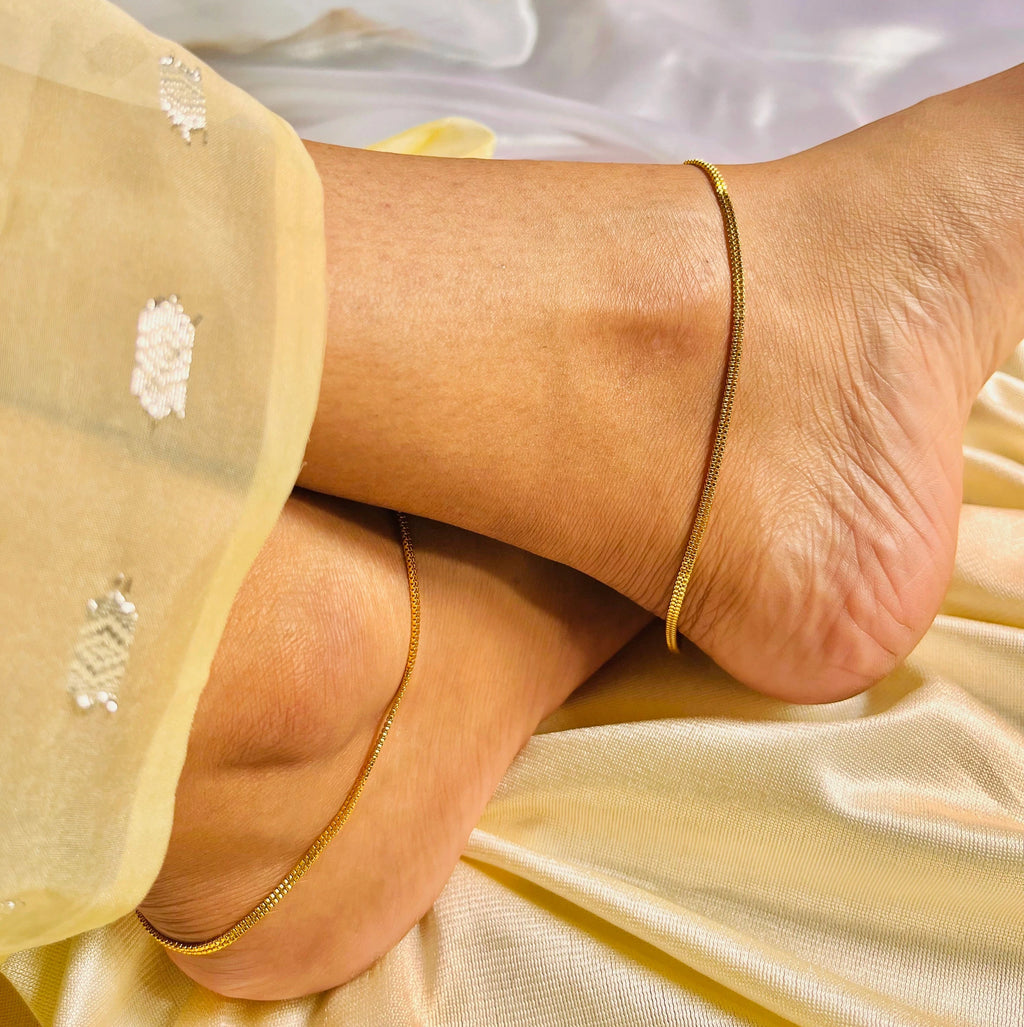 Box chain anklet