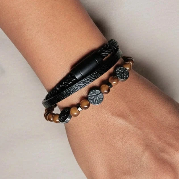 Tiger Eye Duo Bracelet