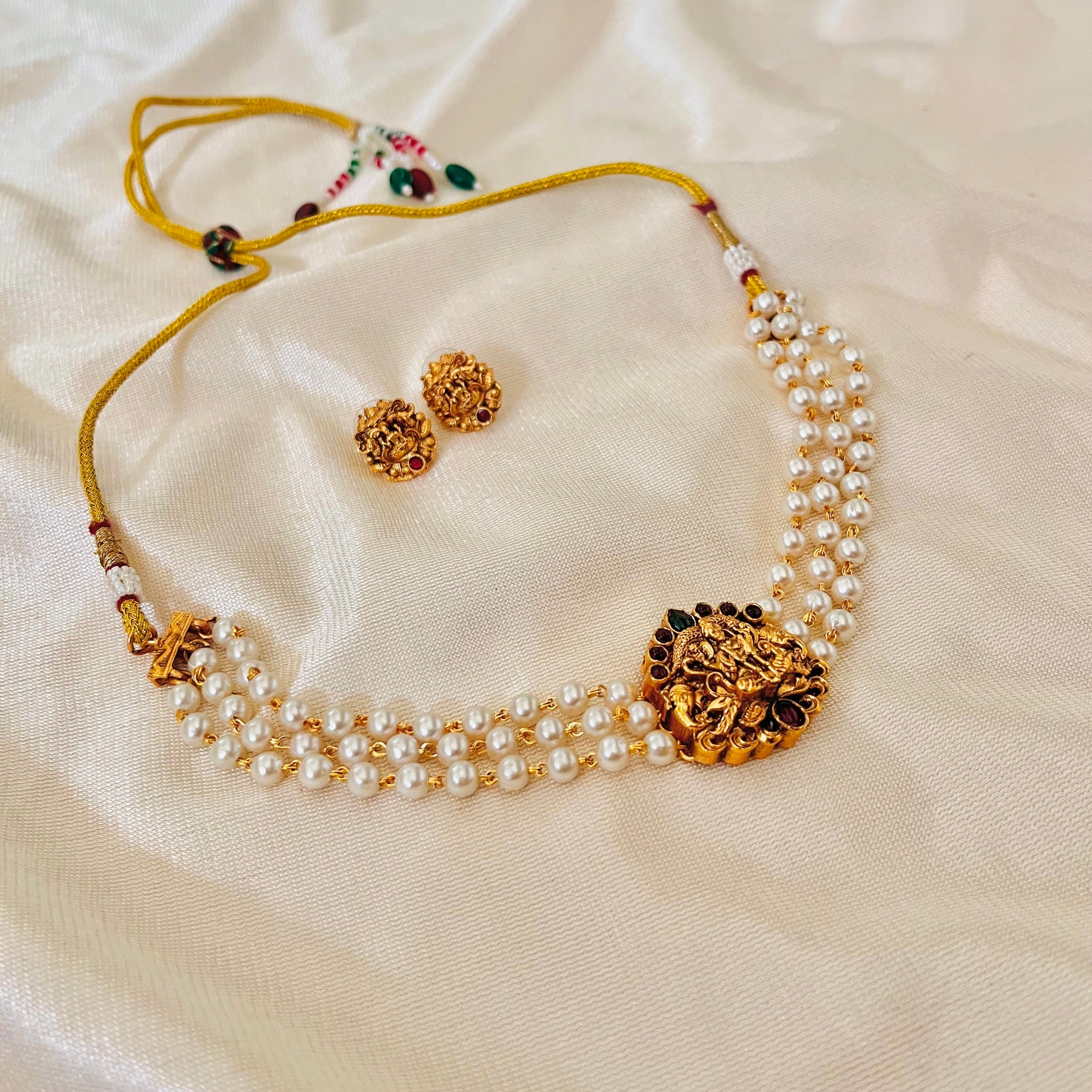 Lakshmi Grace Pearl Necklace Set