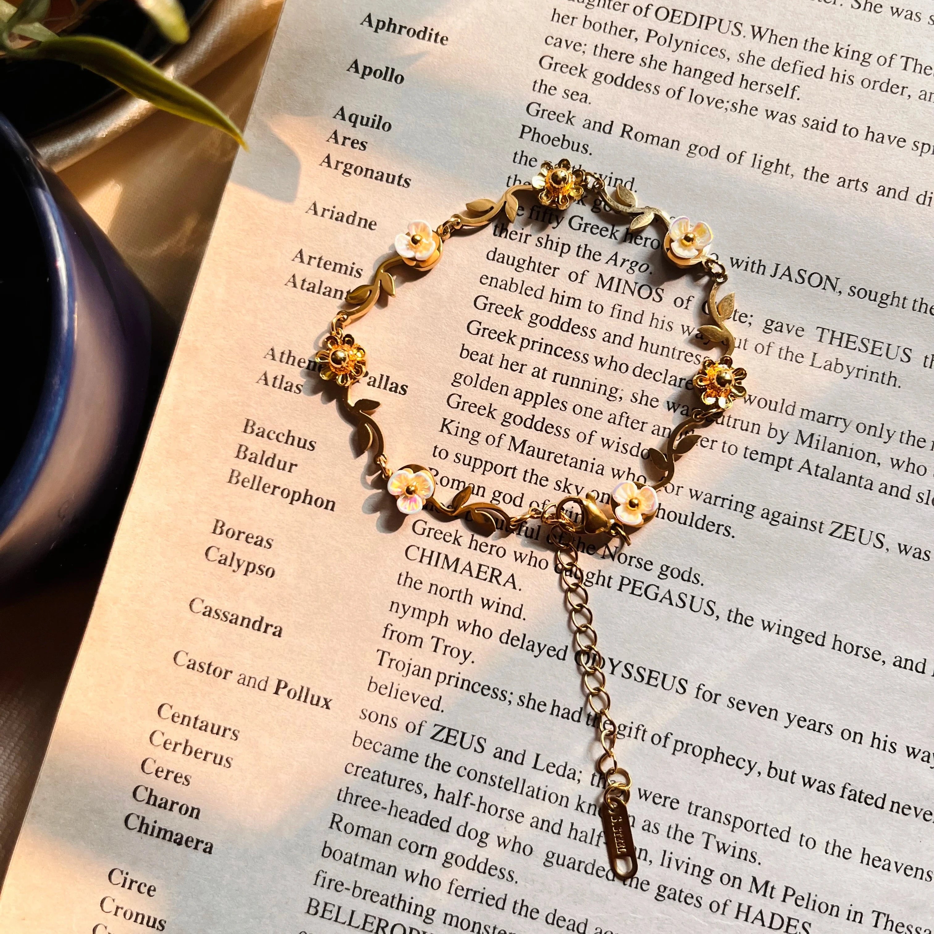 Golden Blossom Charm Bracelet