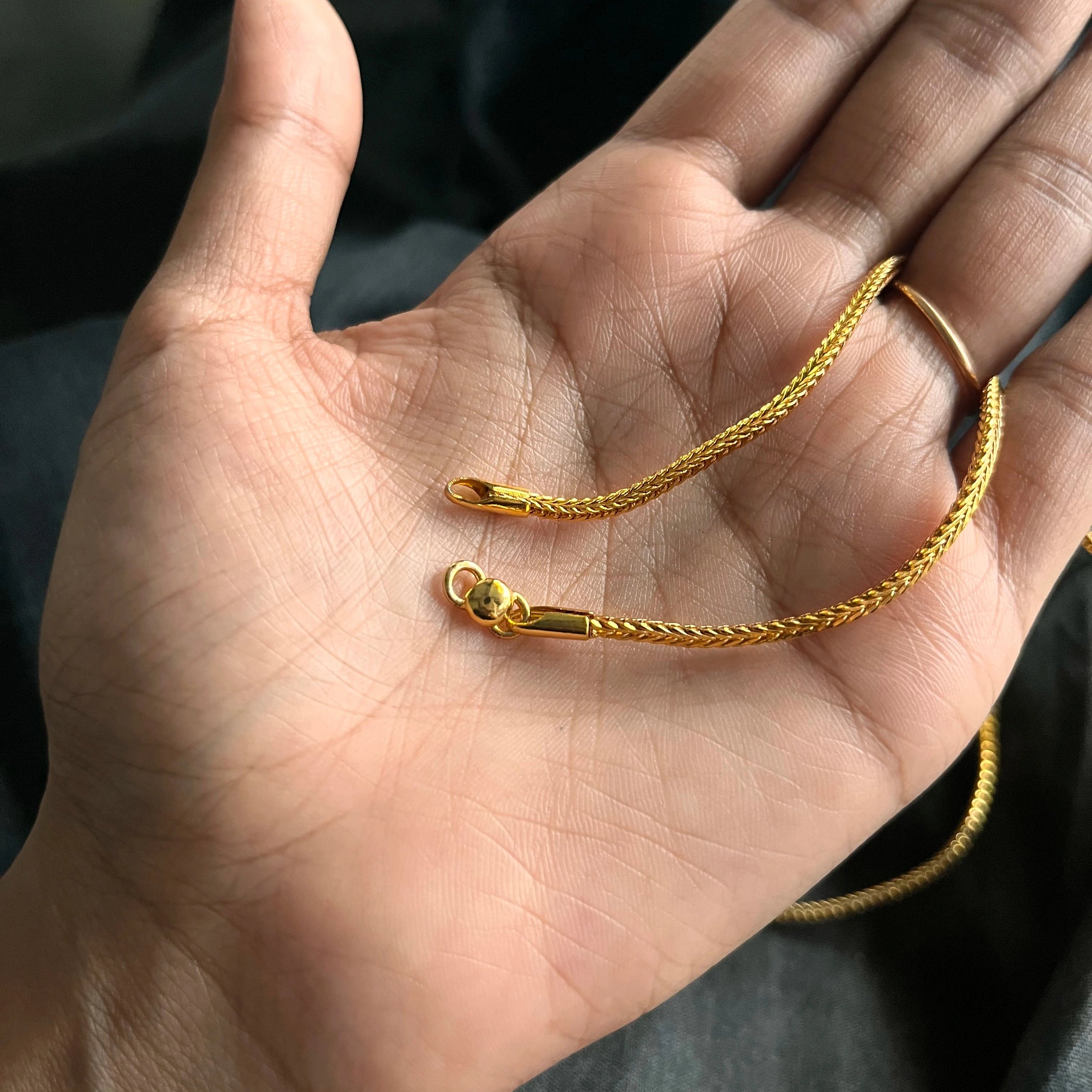 Herringbone Elegance Anklet