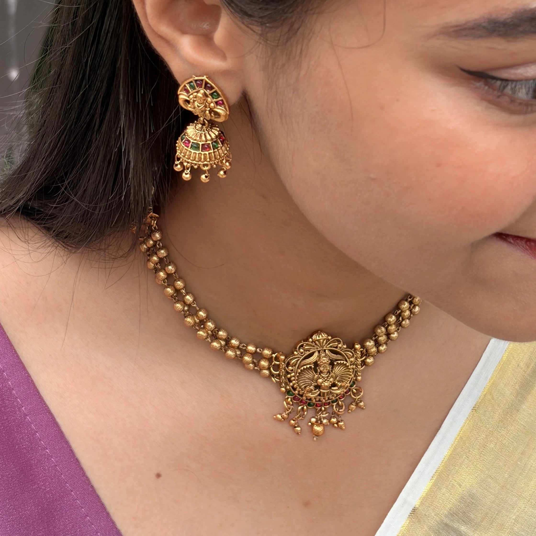 Lakshmi Bead Choker Set