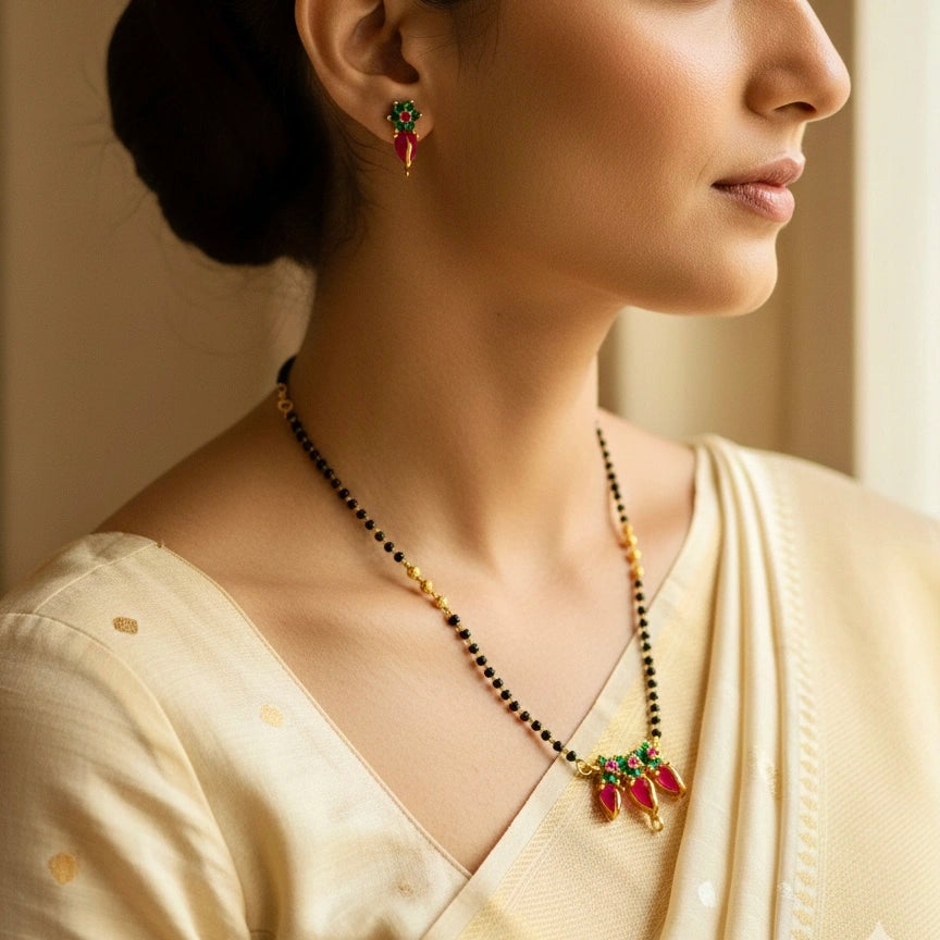 Mangalsutra floral set