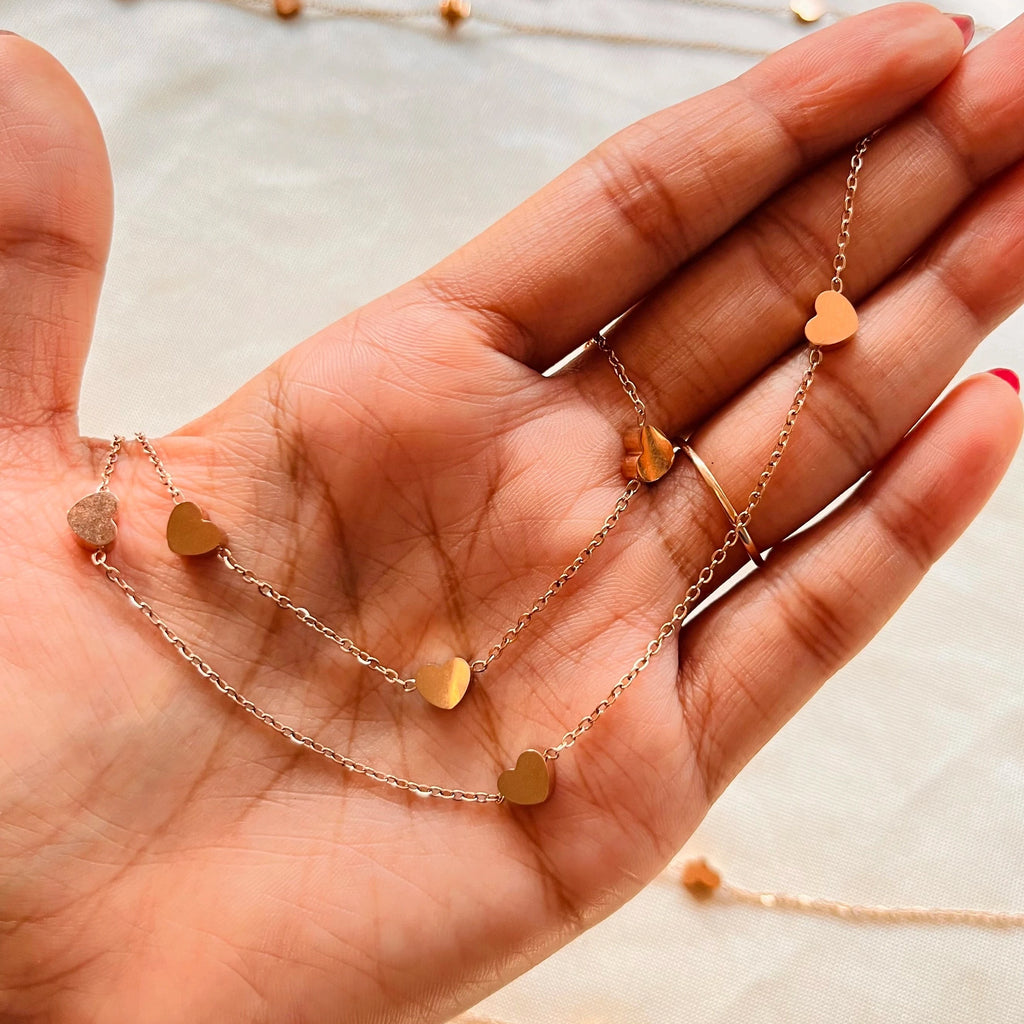 Layered Love Charm Necklace