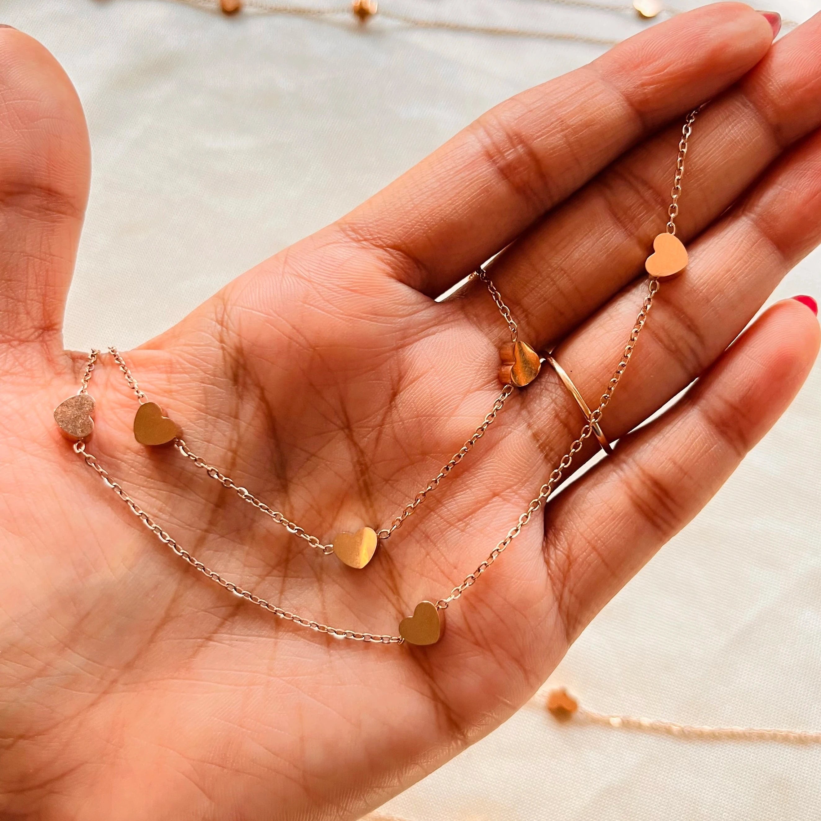 Layered Love Charm Necklace