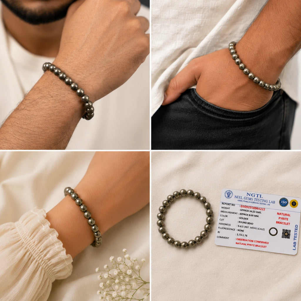 Money Magnet Natural Pyrite Bracelet