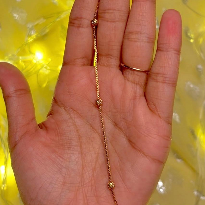 Gold Bead Anklet